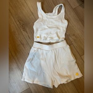 Waffle knit lounge set
